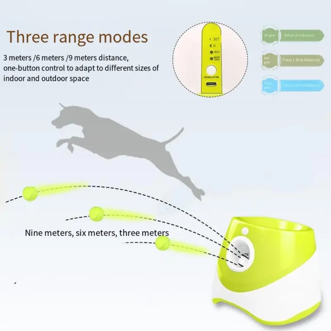 Automatic Tennis Ball Launcher – Interactive Dog Training Toy