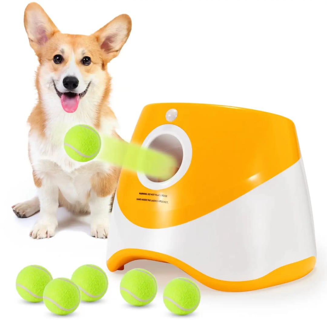 Automatic Tennis Ball Launcher – Interactive Dog Training Toy